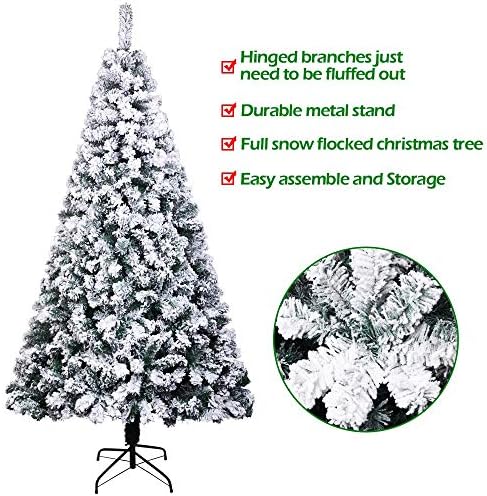 AOF 7FT PVC stabla božićnog stabla 1300 grane automatsko stablo.