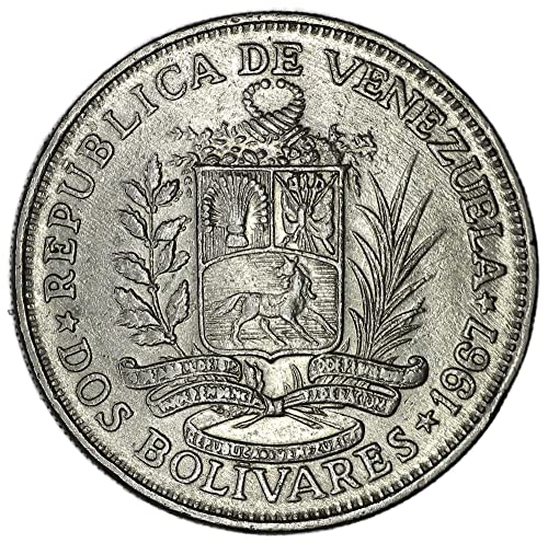 1967. Britanska kraljevska menta Venezuela grb Y 43 2 Bolivares prodavač vrlo dobro