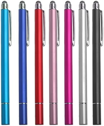 Boxwave Stylus olovkom Kompatibilan je s prijetom dječjim tabletom Quad Core Android 10 k7 - Dualtip kapacitivni stylus, vlaknasta vrhova diska Tip kapacitivnog olovke - Metalno srebro