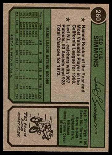 1974 FAPPS 260 Ted Simmons St. Louis Cardinals NM kardinals
