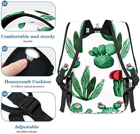 Tbouobt putnički ruksak set lagan laptop casual ruksak za žene muškarci, meksički biljni cvijet kaktus