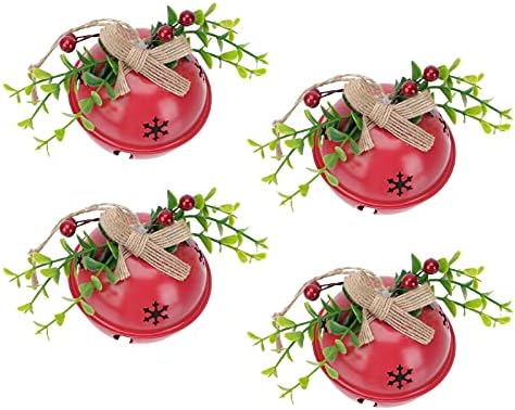 Bestoyard 4pcs božićni viseći zvona stablo zvona Privjesak scena zvona viseći dekor crveni božićni ukrasi Božićni kućni dekor