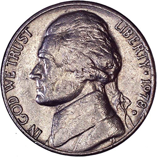 1978 D Jefferson Nickel 5c vrlo dobro