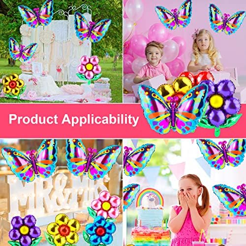 Balon za leptir Aiex, 12pcs Leptir Flower Foil Balloons Butterfly Party Decoortions Balloons Colorful Party Decorations Pribor za