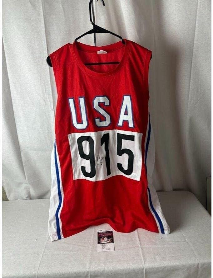 Carl Lewis potpisao je autogramirani u SAD-u broj 915 JSA # AF65953 - autogrameni olimpijski dresovi